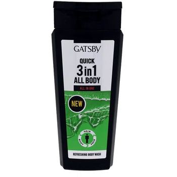 Gatsby Body Wash Refreshing Quick 3 in 1 All Body 250ml
