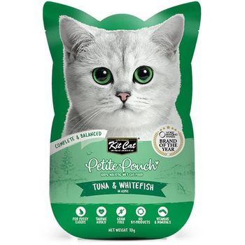 Kit Cat Petite Pouch Complete And Balanced Tuna And Whitefish in Aspic 70g