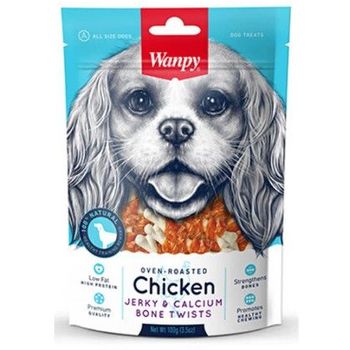 Wanpy Dog Treat Oven Roasted Chicken Jerky Bar 100g