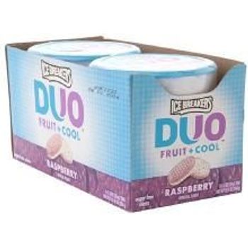 Ice Breakers Duo Fruit Cool Sugar Mints Raspberry 8 Ea