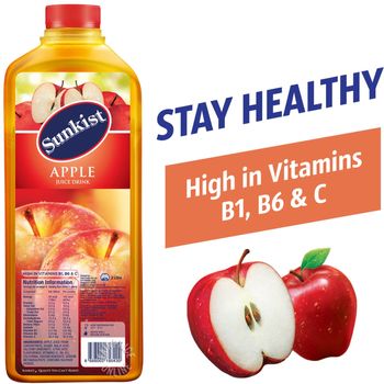 Sunkist Fruit Bottle Juice Apple 2L