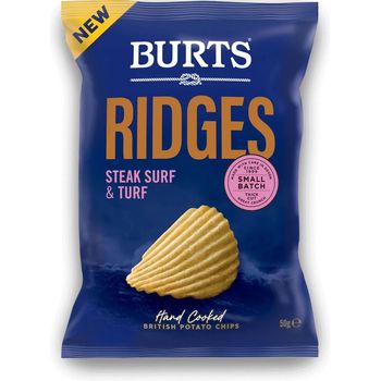 Burt's Potato Chips Ridges Steak Surf And Turf 150g
