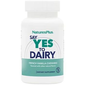 NaturesPlus Say Yes to Dairy 50 Chewable Tablets Natural Lactase Enzyme Supplement Maximum Strength Digestive Aid Lactose Intolerance Relief Gluten 50 Servings