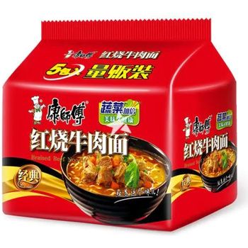 Master Kong Instant Noodle Classic Braised Beef 5 x 105g