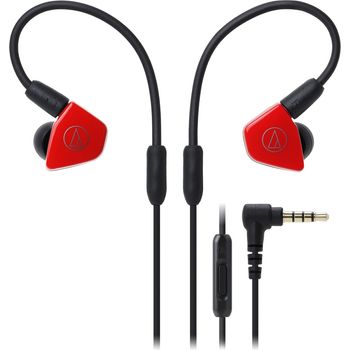 Audio Technica ATH-LS50iS Earphones with Mic Red