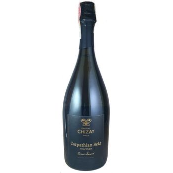 Chateau Chizay Sekt Traminer Semi Sweet Sparkling White 750mL ABV 11.7% | Wine of Ukraine