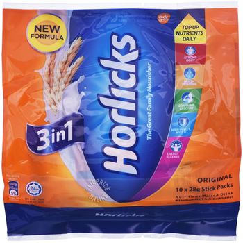 HORLICKS 3IN1 NUTRITIOUS MALTED DRINK 10X28G