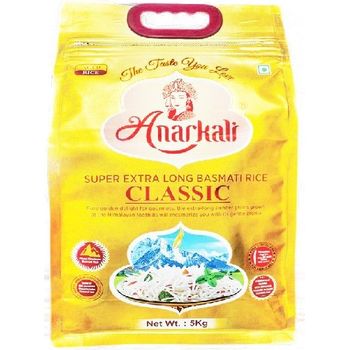 Anarkali Extra Long Classic Basmati Rice Medium Gi Rice 5kg