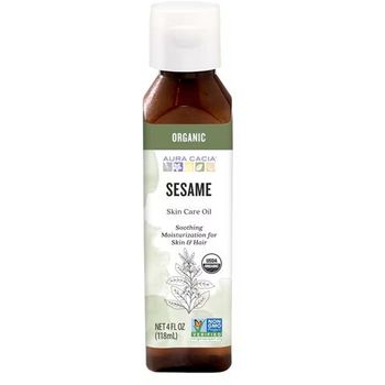 Aura Cacia Organic Skin Care Oil Protecting Sesame 4 Fluid Ounce