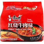 Master Kong Soup Noodle Braised Artificial Beef Flavor 5pcs 105g