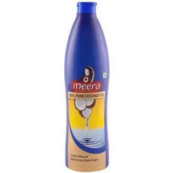 Meera Pure Coconut Hair Oil Made From Dala Copra Triple Filtered 500ml