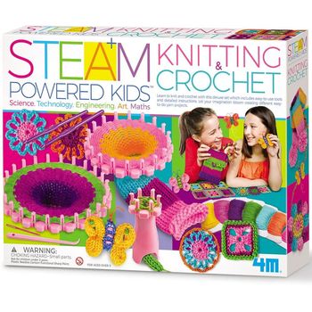4M Steam Powered Kids Knitting And Crochet Education Toy