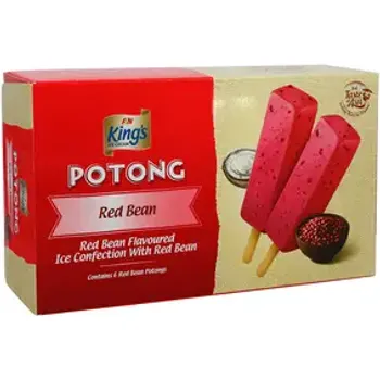 King's Ice Cream Potong Red Bean 6 X 60ml