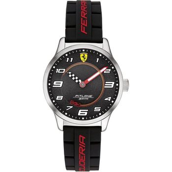 Scuderia Ferrari Pitlane Quartz Black Round Dial Watch 0870043
