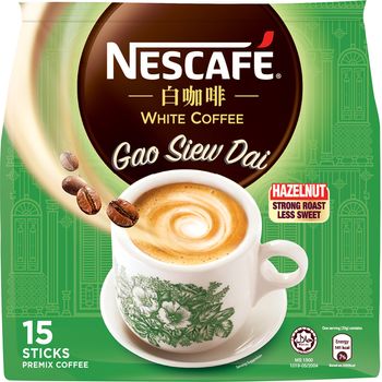 Nescafe Instant Spore White Coffee Gao Siew Dai Hazelnut 15 x 33g