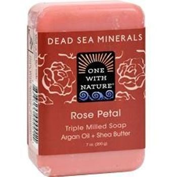 One With Nature Soap Bar Rose Petal 200g
