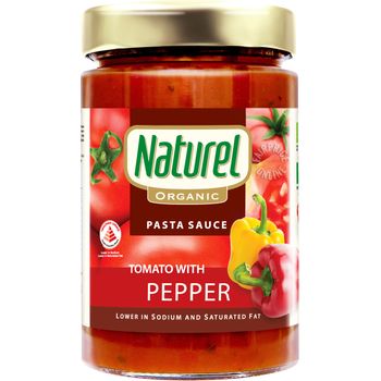 Naturel Organic Pasta Sauce Tomato With Peppers 340g