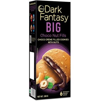 Sunfeast Cookies Dark Fantasy Big Choco Nut Fills 150g