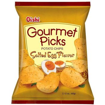 Oishi Gourmet Picks Potato Chips Salted Egg Flavor 60g