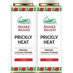 Snake Brand Prickly Heat Original Cooling Powder Classic Pack of 2 280g