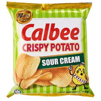 Calbee Crispy Potato Chips Sour Cream 72g
