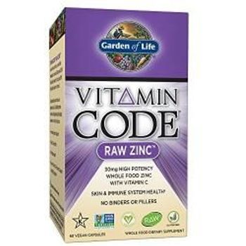 Garden of Life Vitamin Code Zinc Capsules 60 Count