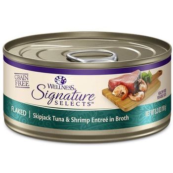 Wellness Cat Core Grain-Free Signature Selects Flaked Skipjack Tuna and Shrimp Entree in Sauce 150g