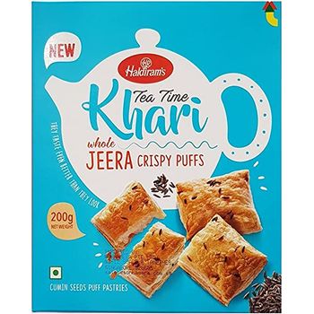 Haldiram's Tea Time Khari Whole Jeera Crispy Puffs 200g