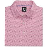 FootJoy Micro-Floral Lisle Self Collar Rose / White
