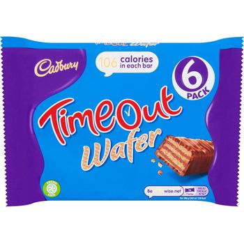 Cadbury Timeout Wafer Bar 6pcs 121.2g