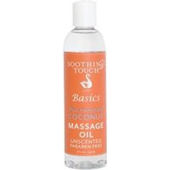 Soothing Touch Basics Fractionated Coconut Massage Oil Unscented 8 Ounce