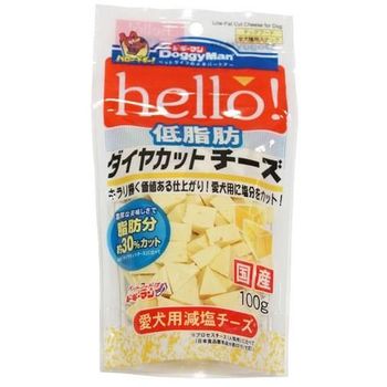 DoggyMan Hayashi Hello! Low Fat Diamond Cut Cheese 100g
