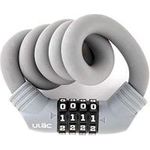 Ulac 1970 Bicycle Spiral Cable Clasp15mmx60cm Cipher Grey A600mgy Mikesport