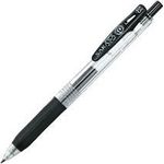 1 X Zebra Sarasa Push Clip Gel Ink Pen 0.5 Mm Black
