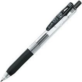 1 X Zebra Sarasa Push Clip Gel Ink Pen 0.5 Mm Black