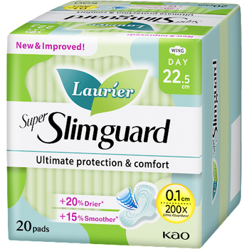 Laurier Super Slimguard Day 20 Sachets 22.5cm