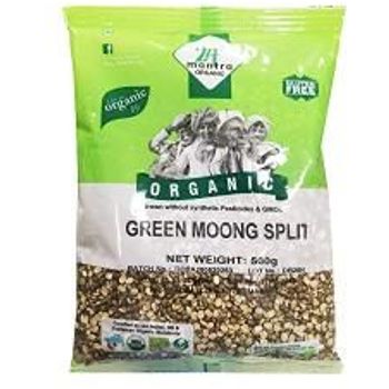 24 Mantra Organic Green Moong Dal Split With Skin 500g