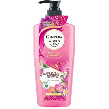 Ginvera World Spa Swiss Shower Scrub Alpine Rose And Edelweiss 750ml