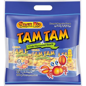 Snek Ku Tam Tam Crab Flavoured Snacks 200g