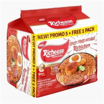 Nabati Richeese Mi Goreng Level 3 Spicy Richicken 6 x 77g