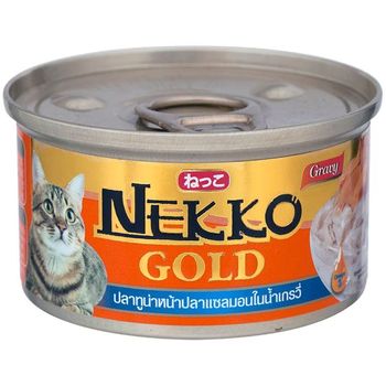 Nekko Gold Tuna Topping Salmon in Gravy 85g