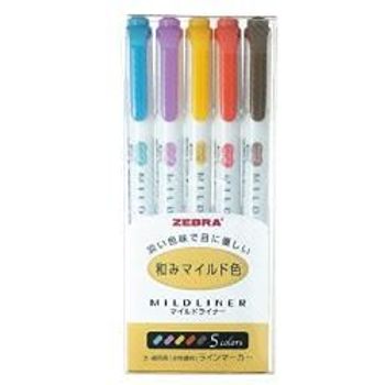 Zebra Mild Liner Harmony Mild 5 Color Set 54g