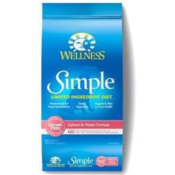 Wellness Simple Natural Grain Dry Limited Ingredient Dog Food Salmon Potato 24pound Bag