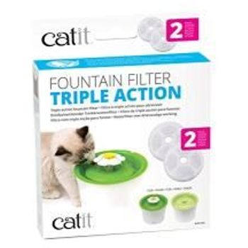 Catit Triple Action Fountain Filter 2 Pack