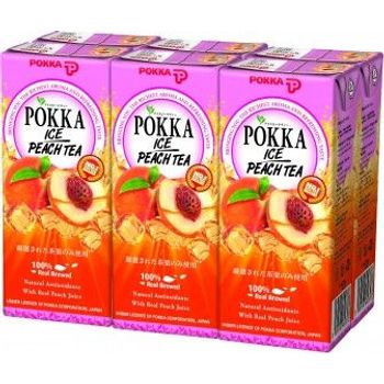 Pokka Peach Tea 6s 250ml Packet
