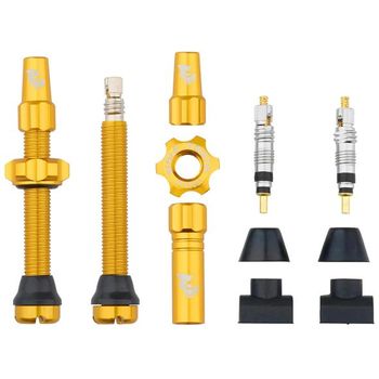 Wolf Tooth Tubeless Valve Stem Kit Gold