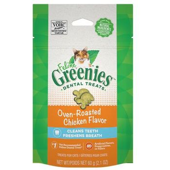 Greenies Cat Dental Treats - Oven-Roasted Chicken Flavor 60g