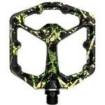 Crank Brothers Stamp 7 Small Flat Pedals Splatter Limited Edition Black