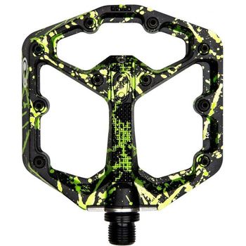 Crank Brothers Stamp 7 Small Flat Pedals Splatter Limited Edition Black