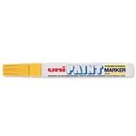 Uni Coloured Paint Marker Multi Surface Opaque Outdoor Marking Bullet Tip Pen Px20 Yellow